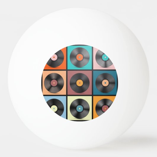 レコード：レトロLPセット。 卓球ボール (正面)