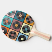 レコード:レトロLPセット。 卓球ラケット (横)