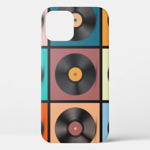 レコード:レトロLPセット。 iPhone 12ケース