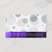 レコード |幾何学的レトロ |金属 名刺 (裏面)