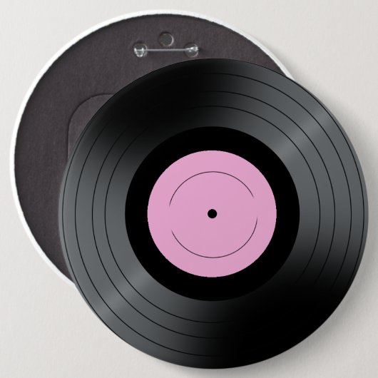 レコード 缶バッジ (正面&裏面)