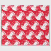 レコード（赤） ラッピングペーパー (フラット)
