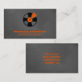 レコード |革の背景 名刺 (正面/裏面)