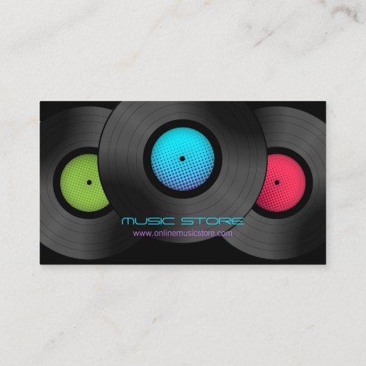 レコードDJ音楽店 名刺 (裏面)