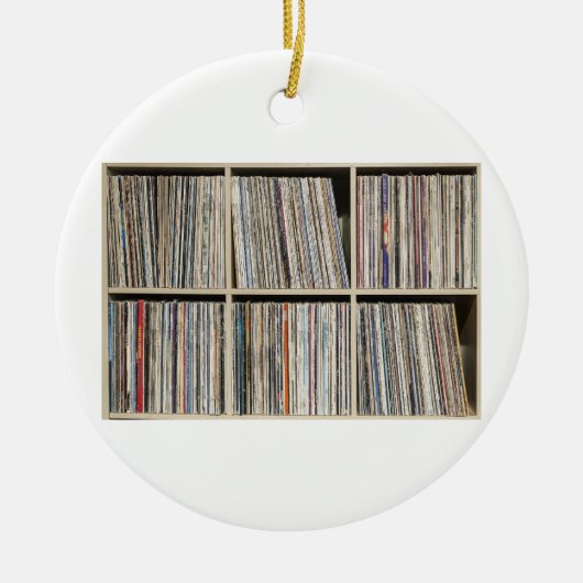 レコードVinyl Albums Record Collection Shelf セラミックオーナメント (正面)