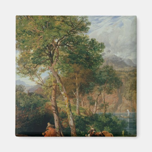 レコ湖の海岸 マグネット (正面)