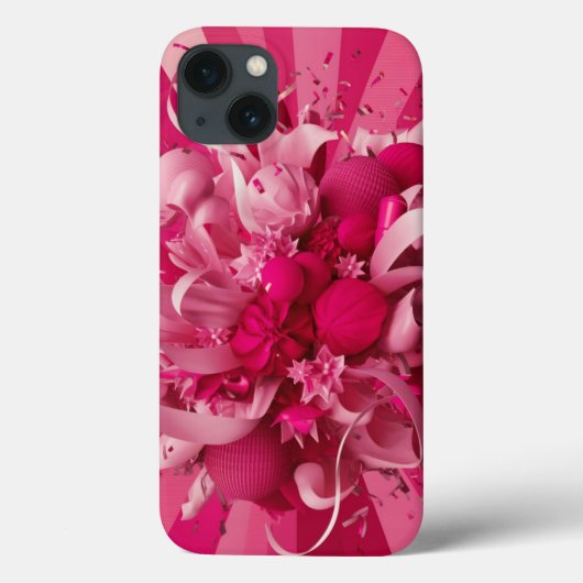 レゴスタイル付きピンクiPhone 13ケース Case-Mate iPhoneケース (裏面)