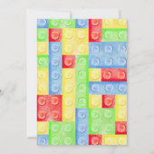 レゴブロックパーティーсオロフル誕生日招待状 招待状 (裏面)