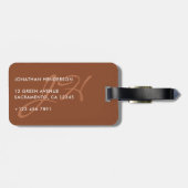 レザエレガントーテクスチャメンパーソナライズされたズ ラゲッジタグ (裏面横)