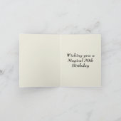 レザスタイリッシュールックグリッタースパークリー30歳誕生日 カード (内部)