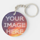 レザパーソナライズされたー3周年記念ギフト キーホルダー (裏面)