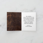 レザフェイクーブラウン/金ゴールドエグゼクティブ感謝カスタム サンキューカード (内部)