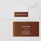 レザーとホワイトダイヤモンドパターンの名刺 名刺 (正面/裏面)