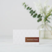 レザーとホワイトダイヤモンドパターンの名刺 名刺 (スタンド正面)