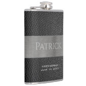 レザーとメタルプリントモノグラムのフラスコ フラスク (右)