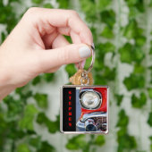 レザーとレースクラシックの車の名前 キーホルダー (手)