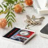 レザーとレースクラシックの車の名前 キーホルダー (側面)