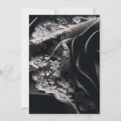 レザーとレースモダンミニマ結婚リスト 招待状 (裏面)