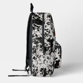 レザーと牛のプリント名前をカスタムするリュック プリントバックパック (左)