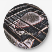 レザーのギター弦 ペーパープレート (正面)