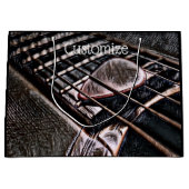 レザーのギター弦 ラージペーパーバッグ (正面)