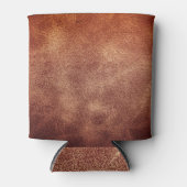 レザーのクラシックテクスチャ背景 缶クーラー (正面)