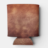 レザーのクラシックテクスチャ背景 缶クーラー (裏面)