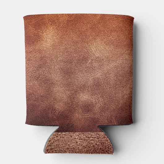 レザーのクラシックテクスチャ背景 缶クーラー (裏面)