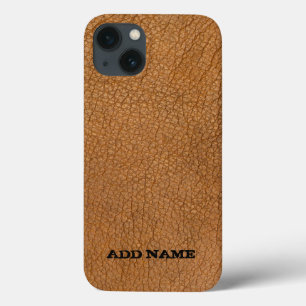 レザーのテクスチパーソナライズされたャ iPhone 13ケース