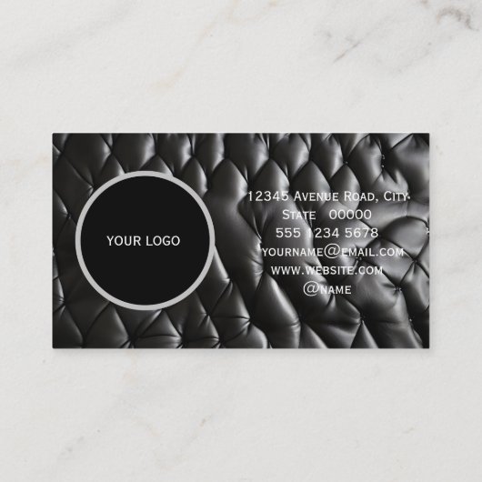 レザーのテクスチャパターン 名刺 (裏面)