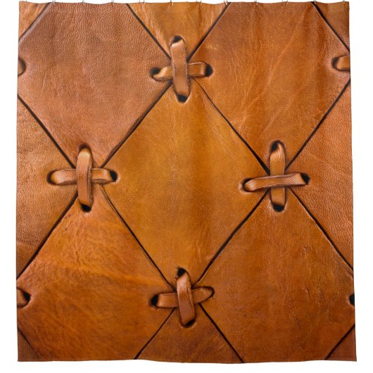 レザーのテクスチャ、自然のセルバージ詳細。 シャワーカーテン (正面)