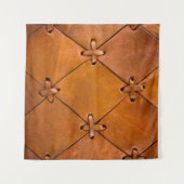 レザーのテクスチャ、自然のセルバージ詳細。 タペストリー (正面(横))