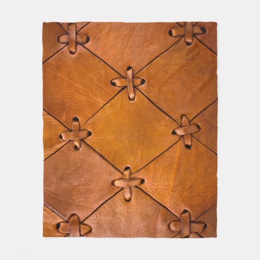 レザーのテクスチャ、自然のセルバージ詳細。 フリースブランケット (正面)