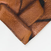 レザーのテクスチャ、自然のセルバージ詳細。 フリースブランケット (角)