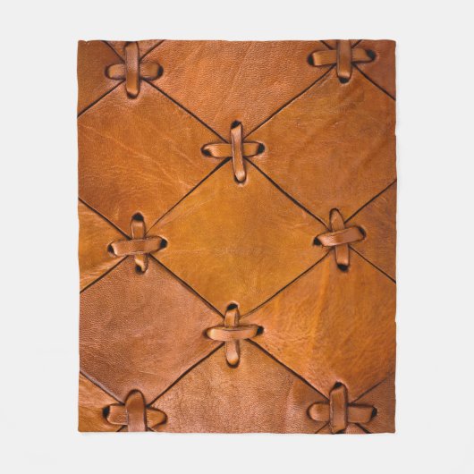 レザーのテクスチャ、自然のセルバージ詳細。 フリースブランケット (正面)