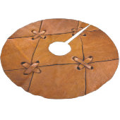 レザーのテクスチャ、自然のセルバージ詳細。 ブラッシュドポリエステルツリースカート (アングル)