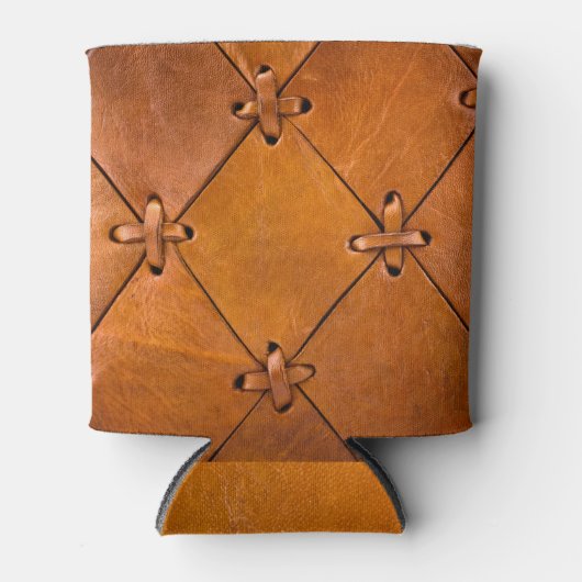 レザーのテクスチャ、自然のセルバージ詳細。 缶クーラー (正面)