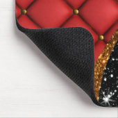 レザーの質感とグリッター マウスパッド (コーナー)