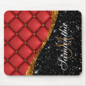 レザーの質感とグリッター マウスパッド (正面)