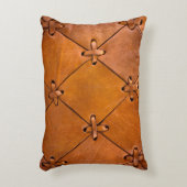 レザーの質感、自然なセルヴィジのディテール。 アクセントクッション (正面(垂直))