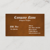 レザーアイアンケルト犬 名刺 (裏面)