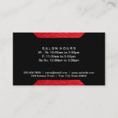 レザーアクセント（赤） | Chic, Luxe 名刺 (裏面)