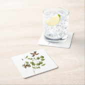 レザーイタリアンフラワー（クレマティス）by Redoute スクエアペーパーコースター (インサイチュ)