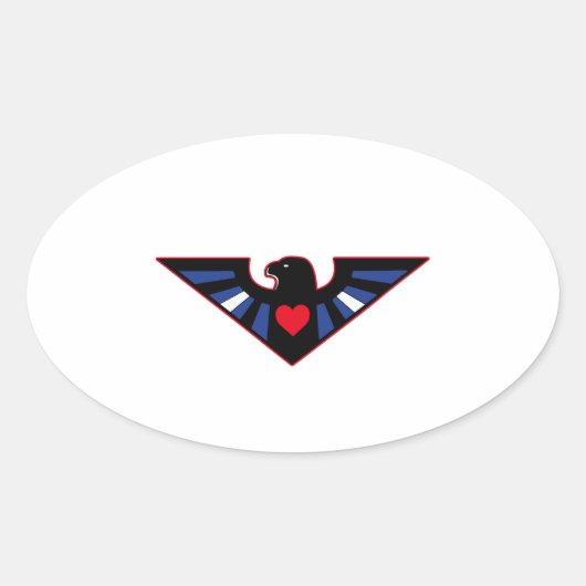 レザーイーグルプライド 楕円形シール (正面)