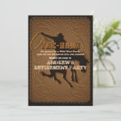 レザーウエスタンワイルドウェストカウボーイリタイオメントパーティー 招待状 (スタンド正面)