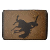 レザーウエスタンワイルドウェスト素朴カントリーカウボーイ バスマット (正面)