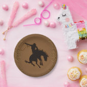 レザーウエスタンワイルドウエストカウボーイバースデーパーティー ペーパープレート (パーティー)