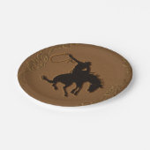 レザーウエスタンワイルドウエストカウボーイバースデーパーティー ペーパープレート (アングル)