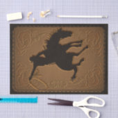 レザーウエスタンワイルドウエストカウボーイバースデーパーティー 薄葉紙 (クラフト)