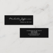 レザーエフェクトクリーンシンプルモダン スキニー名刺 (正面/裏面)